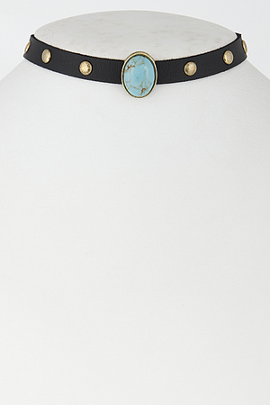 Antique Inspired Oval Stud Choker 6EAD1
